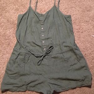 Army green romper